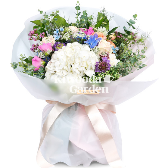 예쁜 수국 혼합 꽃다발