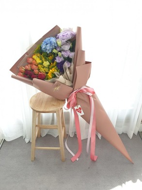 레인보우 로맨틱 대형꽃다발