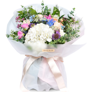 예쁜 수국 혼합 꽃다발