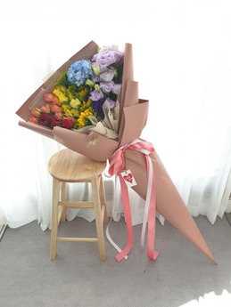 레인보우 로맨틱 대형꽃다발