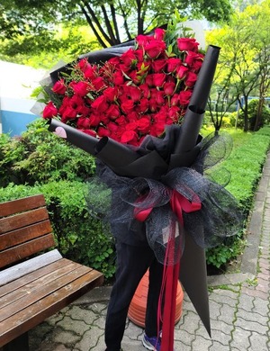 레드로즈100송이 대형꽃다발